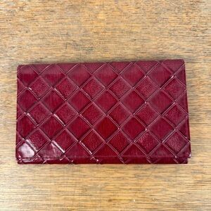 Estee Lauder Burgundy Quilted Cosmetic Bag